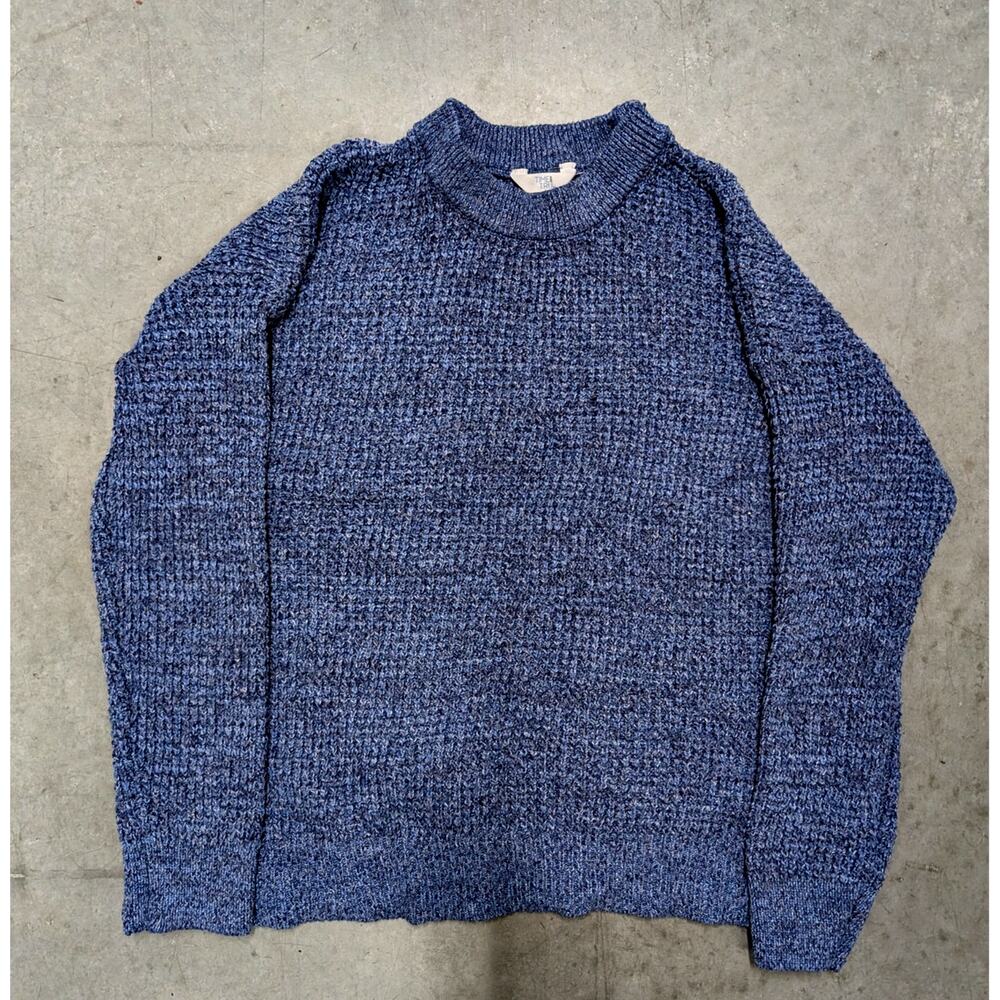 Time and Tru Women's XXXL 22 Blue Marl Long Sleeve Knit Pullover Sweater Casual